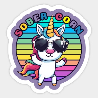 Sober Unicorn: The Sobercorn! Sticker